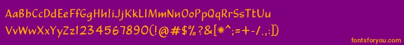 CalculussansRegular Font – Orange Fonts on Purple Background