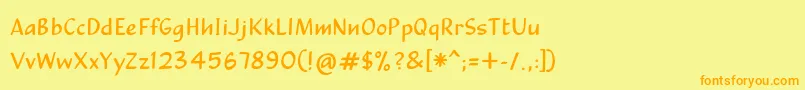 CalculussansRegular Font – Orange Fonts on Yellow Background