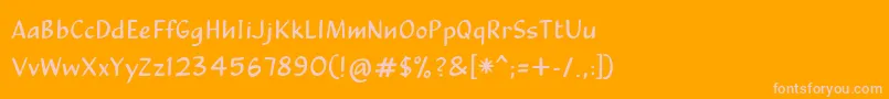 CalculussansRegular Font – Pink Fonts on Orange Background
