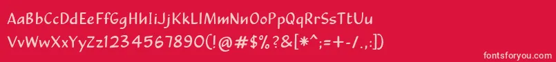 CalculussansRegular Font – Pink Fonts on Red Background