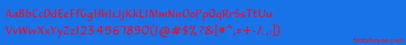 CalculussansRegular Font – Red Fonts on Blue Background