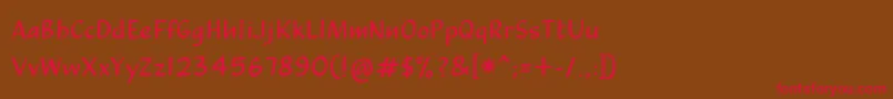 CalculussansRegular Font – Red Fonts on Brown Background