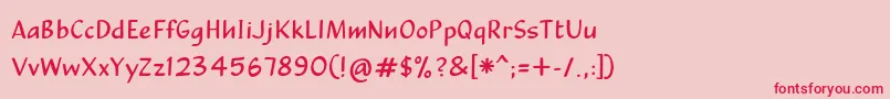 CalculussansRegular Font – Red Fonts on Pink Background