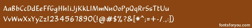 fuente CalculussansRegular – Fuentes Blancas Sobre Fondo Marrón