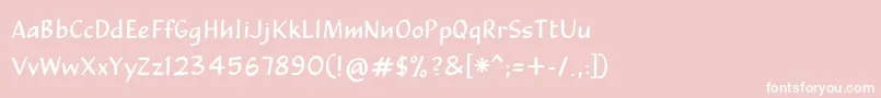 CalculussansRegular Font – White Fonts on Pink Background