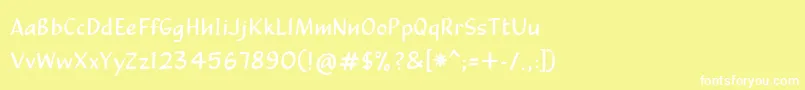 CalculussansRegular Font – White Fonts on Yellow Background