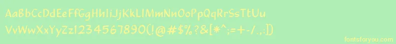 CalculussansRegular Font – Yellow Fonts on Green Background