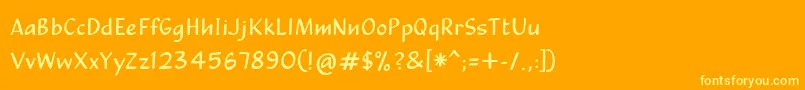 CalculussansRegular Font – Yellow Fonts on Orange Background