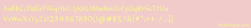 CalculussansRegular Font – Yellow Fonts on Pink Background