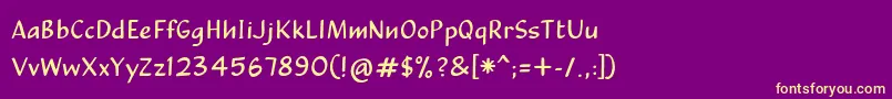 CalculussansRegular Font – Yellow Fonts on Purple Background