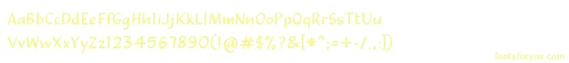 CalculussansRegular Font – Yellow Fonts on White Background