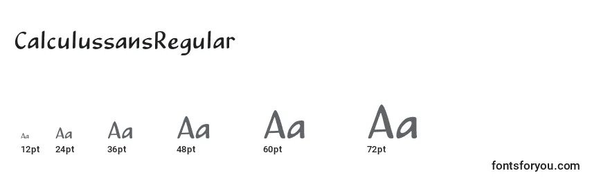 Размеры шрифта CalculussansRegular (90990)