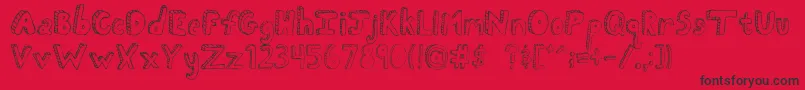 FhScribble Font – Black Fonts on Red Background