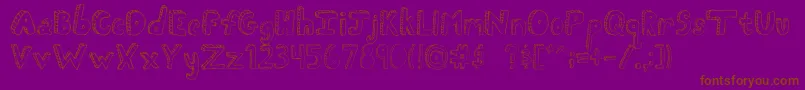 FhScribble Font – Brown Fonts on Purple Background