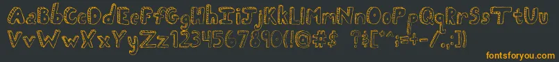 FhScribble Font – Orange Fonts on Black Background