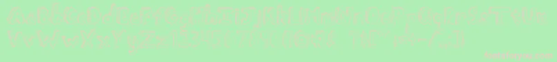 FhScribble Font – Pink Fonts on Green Background