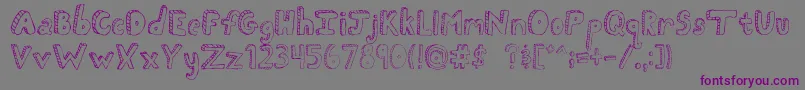 FhScribble Font – Purple Fonts on Gray Background