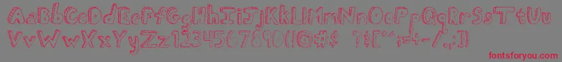 FhScribble Font – Red Fonts on Gray Background