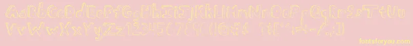 FhScribble Font – Yellow Fonts on Pink Background