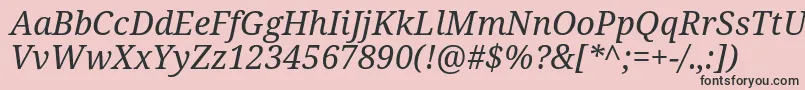 Notoserif Italic Font – Black Fonts on Pink Background