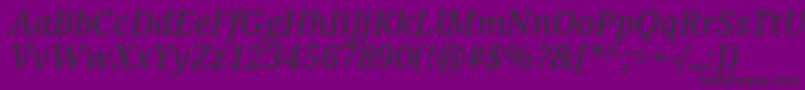 フォントNotoserif Italic – 紫の背景に黒い文字