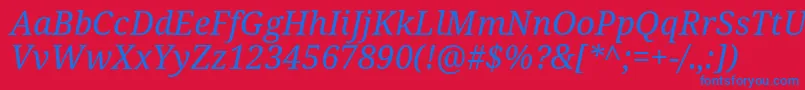 Notoserif Italic Font – Blue Fonts on Red Background