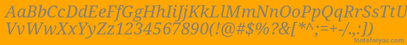 Шрифт Notoserif Italic – серые шрифты на оранжевом фоне