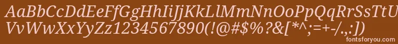 fuente Notoserif Italic – Fuentes Rosadas Sobre Fondo Marrón