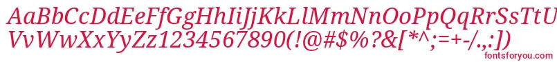 フォントNotoserif Italic – 赤い文字