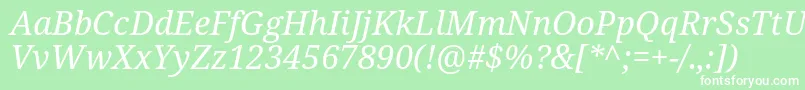 Notoserif Italic Font – White Fonts on Green Background