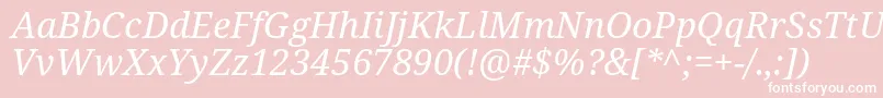 fuente Notoserif Italic – Fuentes Blancas Sobre Fondo Rosa