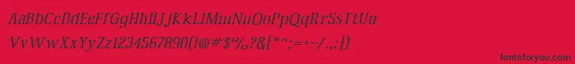 Подробнее о шрифте Mcfoodpoisoning6 Шрифт Mcfoodpoisoning6 – чёрные шрифты на красном фоне