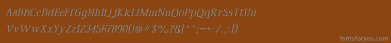 Шрифт Mcfoodpoisoning6 – серые шрифты на коричневом фоне