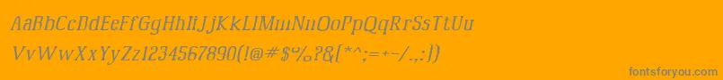 Mcfoodpoisoning6 Font – Gray Fonts on Orange Background