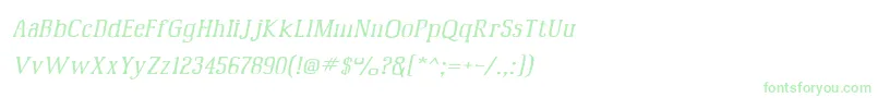 フォントMcfoodpoisoning6 – 白い背景に緑のフォント