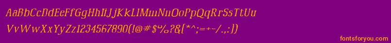 Mcfoodpoisoning6 Font – Orange Fonts on Purple Background