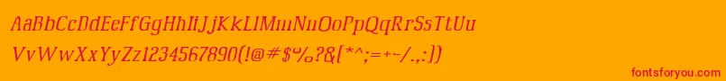 Mcfoodpoisoning6 Font – Red Fonts on Orange Background