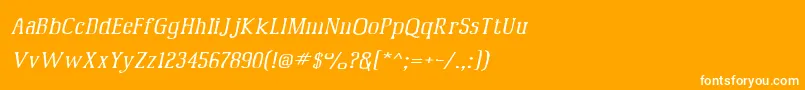 Mcfoodpoisoning6 Font – White Fonts on Orange Background