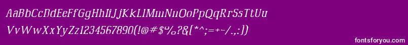 Mcfoodpoisoning6 Font – White Fonts on Purple Background