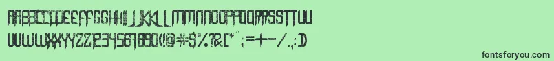 フォントCapellaRockIiiBold – 緑の背景に黒い文字