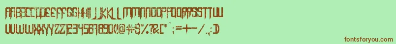 CapellaRockIiiBold Font – Brown Fonts on Green Background