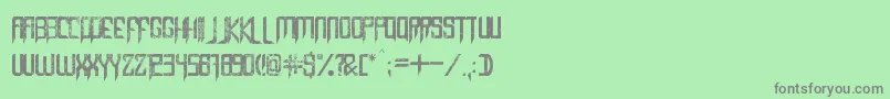 フォントCapellaRockIiiBold – 緑の背景に灰色の文字