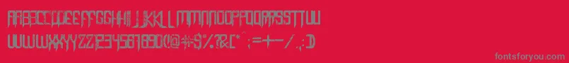 CapellaRockIiiBold-fontti – harmaat kirjasimet punaisella taustalla