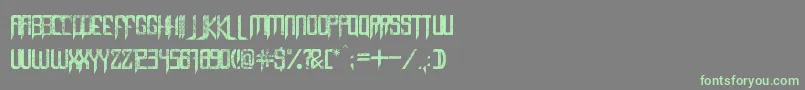 CapellaRockIiiBold Font – Green Fonts on Gray Background