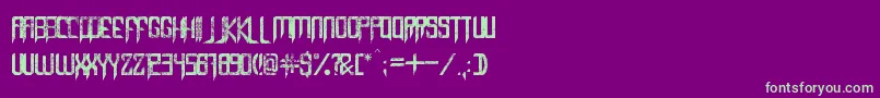 Шрифт CapellaRockIiiBold – зелёные шрифты на фиолетовом фоне