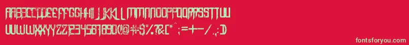 CapellaRockIiiBold Font – Green Fonts on Red Background