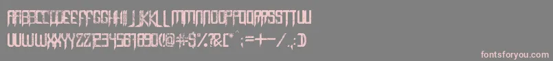 Шрифт CapellaRockIiiBold – розовые шрифты на сером фоне