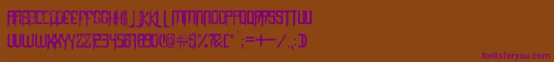 CapellaRockIiiBold-fontti – violetit fontit ruskealla taustalla