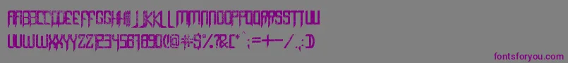 Шрифт CapellaRockIiiBold – фиолетовые шрифты на сером фоне