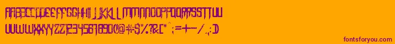 Шрифт CapellaRockIiiBold – фиолетовые шрифты на оранжевом фоне